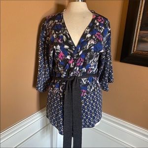 Rapsodia gorgeous pattern cardigan with belt